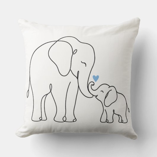 Zachte Olifant Omhelzing Kussen (Voorkant)