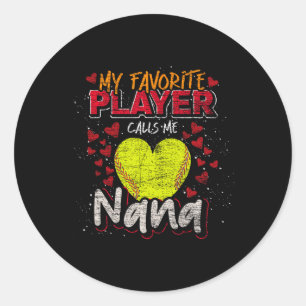 Zachte oma mijn favoriete speler noemt me Nana dus Ronde Sticker