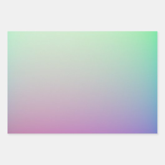 Zachte Ombre Rainbow Pastel kleuren Inpakpapier Vel (Voorkant 3)