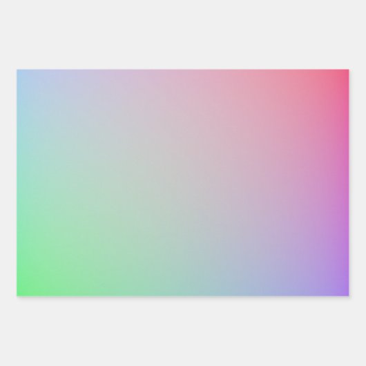 Zachte Ombre Rainbow Pastel kleuren Inpakpapier Vel (Voorkant 2)
