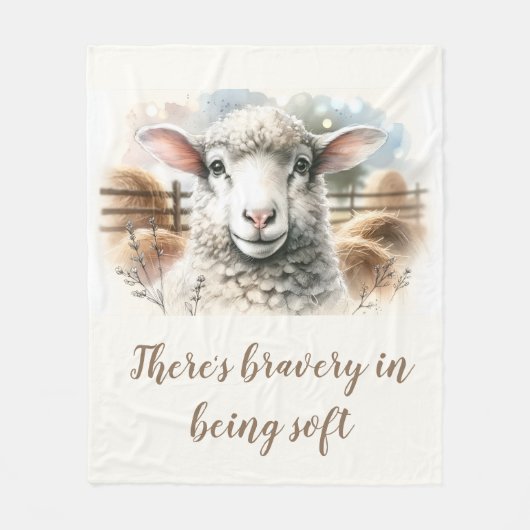 Zachte ooi: Zachte wolschapen Fleece Deken (Voorkant)
