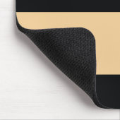 Zachte Oranje en zwarte eenvoudige extra brede str Muismat (Hoek)