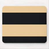 Zachte Oranje en zwarte eenvoudige extra brede str Muismat (Voorkant)