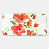 Zachte Oranje Poppies Waterverf Patroon Case-Mate iPhone Case (Achterkant (horizontaal))