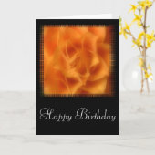 Zachte Oranje Rozen Happy Birthday Kaart Design 1 (Gele Bloem)