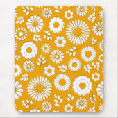 Zachte oranje zomerbloemen muismat (Voorkant)