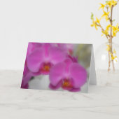 Zachte orchidee bloesems Note Kaart (Gele Bloem)