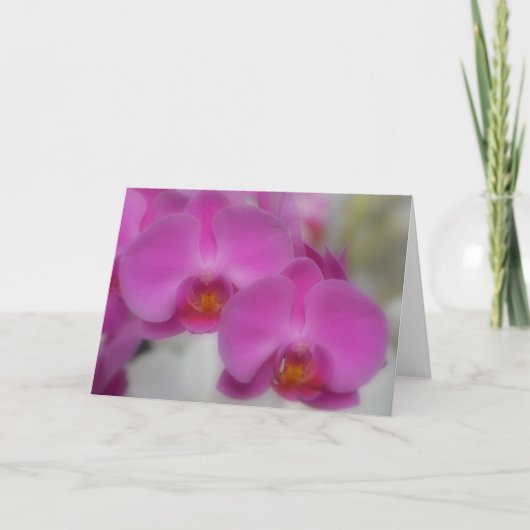 Zachte orchidee bloesems Note Kaart (Voorkant)