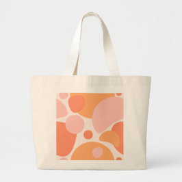 Zachte organische vormen artistieke print grote tote bag