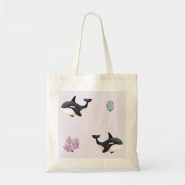 Zachte Orka Walvis Patroon Oceaan Zeeleven Babykam Tote Bag