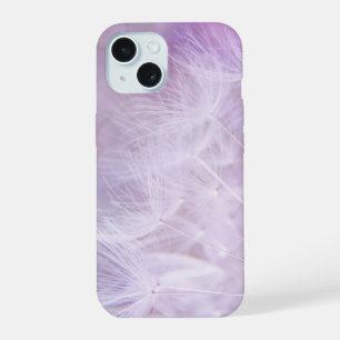 Zachte Paardebloem Zaden op Paarse Custom iPhone 15 Case