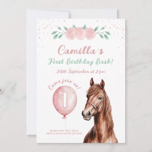 Zachte paardenbloem 1e verjaardag kaart (Voorkant)