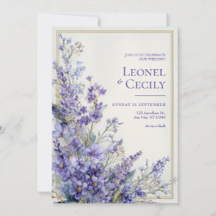 Zachte Paarse Aquarel Lavendel Groene Rand Kaart
