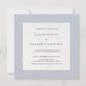 Zachte Paarse blauwe golven, legant strand bruilof Kaart (Voorkant)