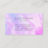 Zachte Paarse blauwe schilferende Abstracte Waterv Visitekaartje (Achterkant)