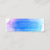 Zachte Paarse blauwe Waterverf Mini Visitekaartje (Achterkant)