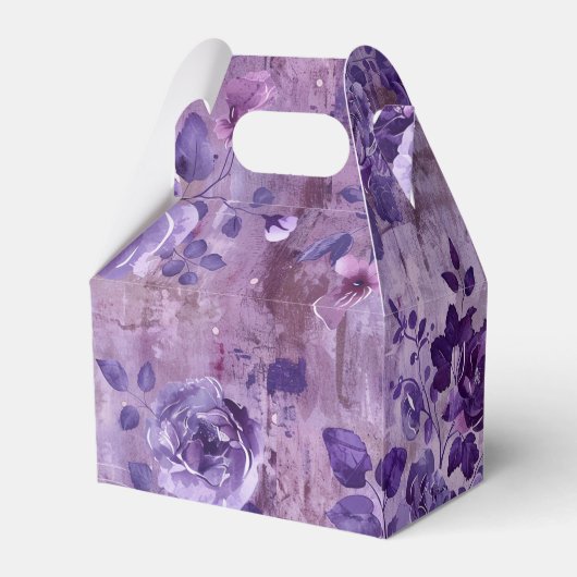 Zachte Paarse Bloem Bedankdoosjes (Achterkant)