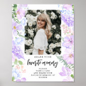 Zachte Paarse bloemblaadjes Deel je favoriete gehe Poster (Voorkant)