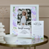 Zachte Paarse bloemblaadjes Deel je favoriete gehe Poster