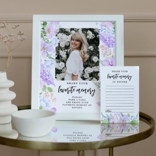 Zachte Paarse bloemblaadjes Deel je favoriete gehe Poster