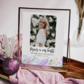 Zachte Paarse bloemblaadjes voor altijd in ons har Poster