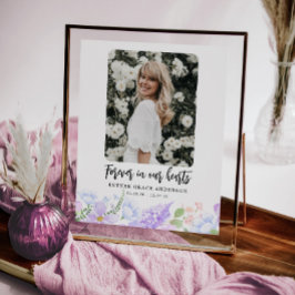 Zachte Paarse bloemblaadjes voor altijd in ons har Poster