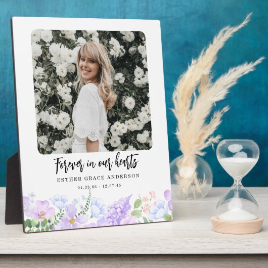 Zachte Paarse Bloemblaadjes Voor Altijd In Onze Ha Fotoplaat (Zijkant)