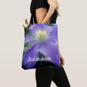 Zachte Paarse Clematis-vlakker, speciaal gepersona Tote Bag