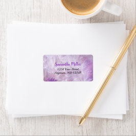Zachte Paarse Dandelion | Bladplaatlabel Etiket