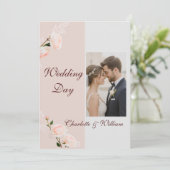 Zachte paarse effecten met bloemen kaart (Staand voorkant)