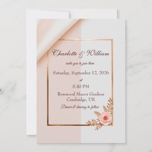 Zachte paarse effecten met bloemen kaart (Achterkant)