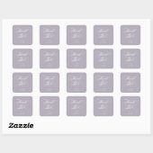Zachte Paarse Elegante Script Afstudeer Dankjewel Vierkante Sticker (Vel)