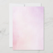 Zachte Paarse en Blush Flowers Elegante bruiloft Kaart (Achterkant)