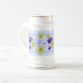 Zachte Paarse en gele bloemen — Datablad Music Mam Bierpul (Voorkant links)