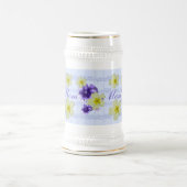 Zachte Paarse en gele bloemen — Datablad Music Mam Bierpul (Center)