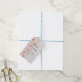 Zachte paarse en grijze effecten cadeaulabel (Met Touw)