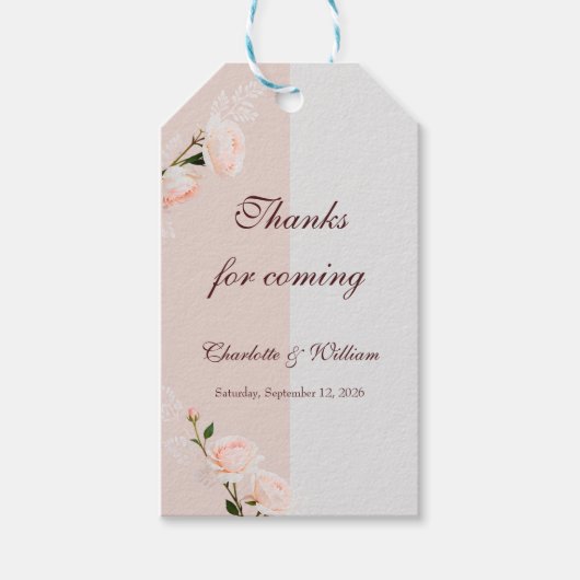 Zachte paarse en grijze effecten cadeaulabel (Voorkant)