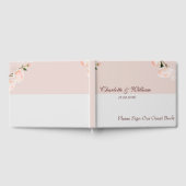 Zachte paarse en grijze effecten met bloemen gastenboek (Volledig)