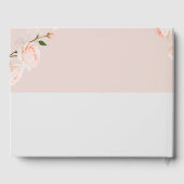 Zachte paarse en grijze effecten met bloemen gastenboek (Achterkant)