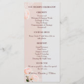 Zachte paarse en grijze effecten met bloemen programmakaart (Achterkant)