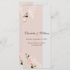 Zachte paarse en grijze effecten met bloemen programmakaart