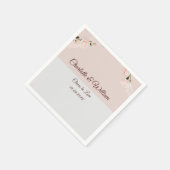 Zachte paarse en grijze effecten met bloemen servet (Hoek)