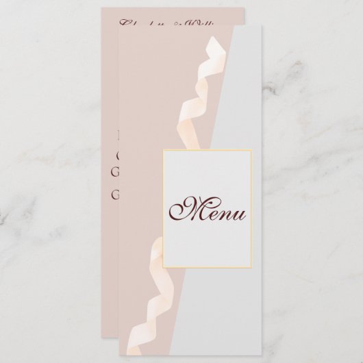 Zachte paarse en grijze effecten met lint menu (Voorkant / Achterkant)