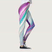 Zachte Paarse en roze Leggings afdrukken (Rechts)