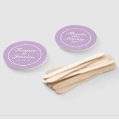 Zachte Paarse en witte moderne minimalistische bru Handwaaier (Niet-gemonteerd)