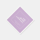 Zachte Paarse en witte moderne minimalistische bru Servet (Hoek)