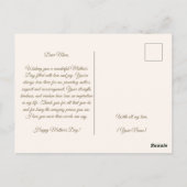 Zachte Paarse Floral Moederdag Kaart (Achterkant)