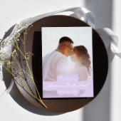 Zachte Paarse foto bespaart de datum aankondiging