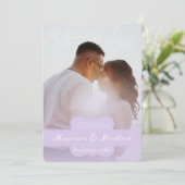 Zachte Paarse foto bespaart de datum aankondiging (Staand voorkant)