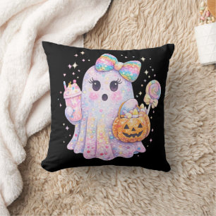 Zachte Paarse Geest Halloween Kussen